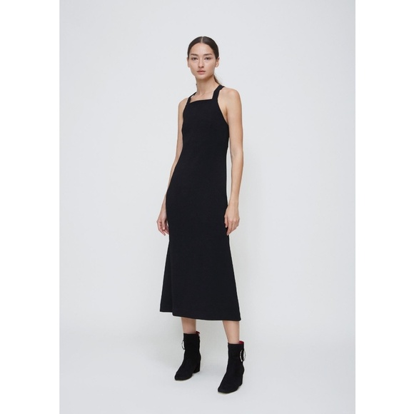 Nomia Dresses & Skirts - Nomia Black Crepe Cross Back Midi Dress